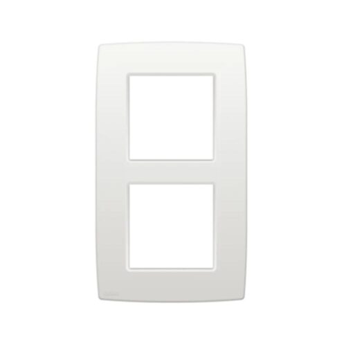 Plaque de recouvrement double, entraxe de 60 mm, verticale, couleur Niko Original white Niko Original Plaque de Recouvrement Double Entraxe 60 mm Blanc
