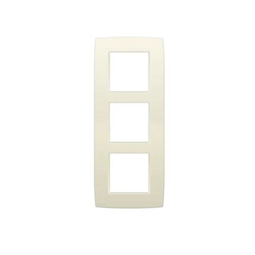Plaque de recouvrement triple, entraxe de 60 mm, verticale, couleur Niko Original cream Niko Original Plaque de Recouvrement Triple Entraxe 60 mm Crème