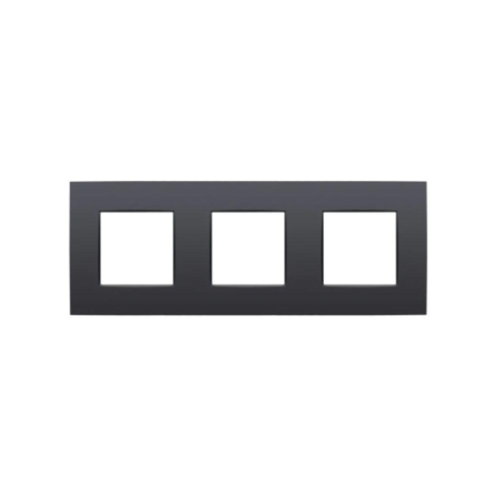 Niko Pure Plaque de Recouvrement Triple Entraxe 71 mm Intense anthracite Coated