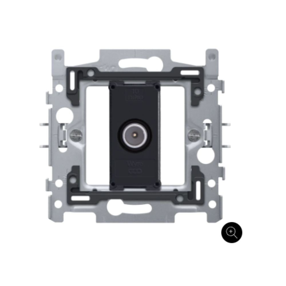 Niko Socle pour Connexion Coaxiale Simple TV 2 GHz Fixation par Griffes