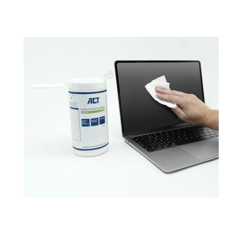 Lingettes nettoyantes ACT - Paquet de 100 unités, Blanches