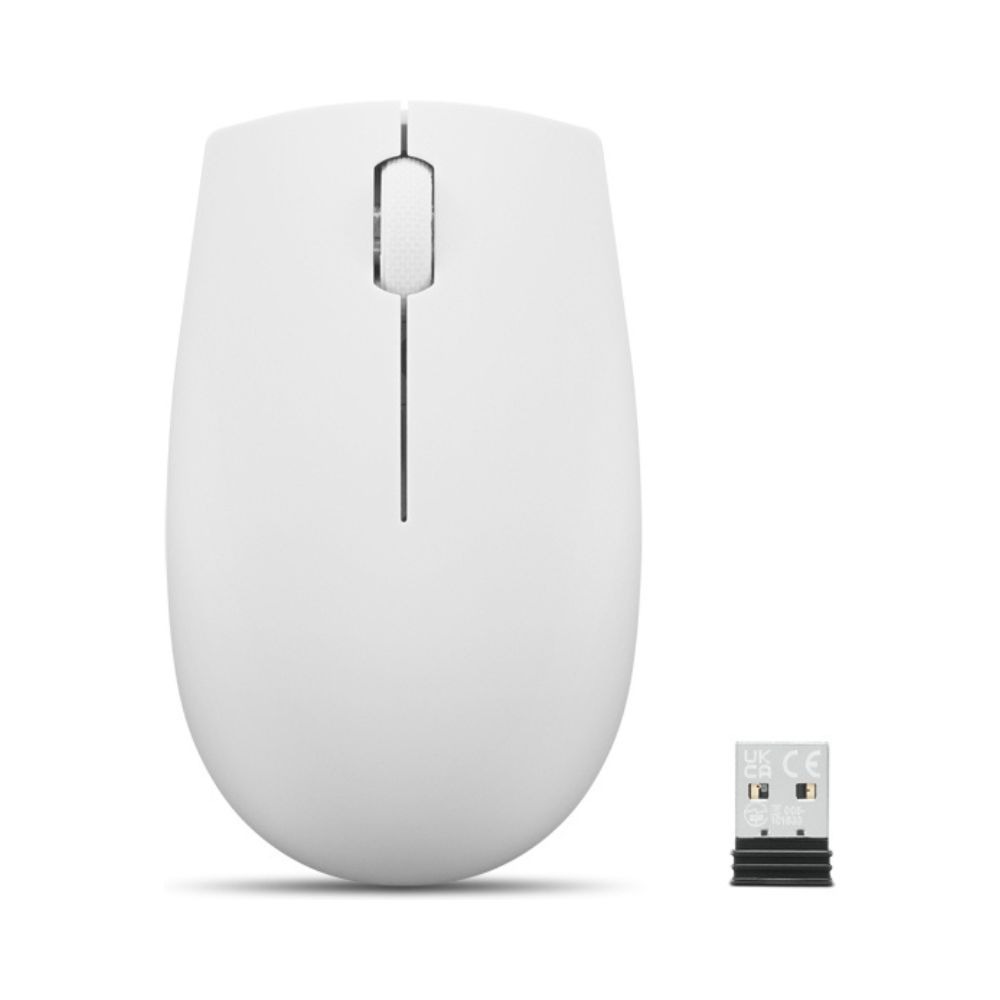 Souris sans fil Lenovo 300 - Blanche, Ambidextre 1000 DPI