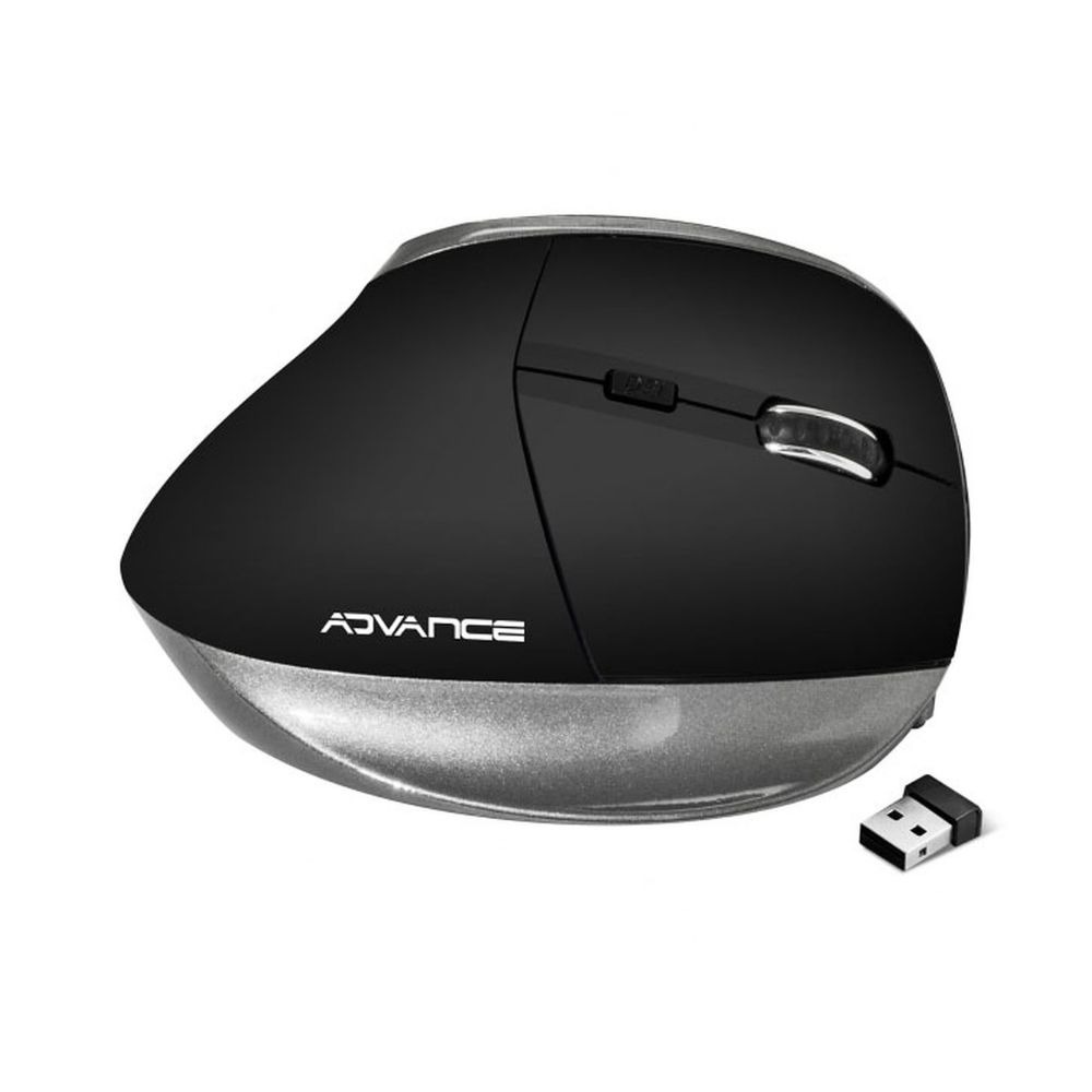 Advance Vertical Plus Black - Souris PC Sans Fil Ergonomique 2.4GHz