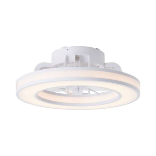 Brilliant Mondello Ventilateur Plafonnier Plastique Blanc 23W - 3100lm - CCT (827-865) - Télécommande Brilliant Ventilateur de Plafond Mondello Blanc avec Télécommande