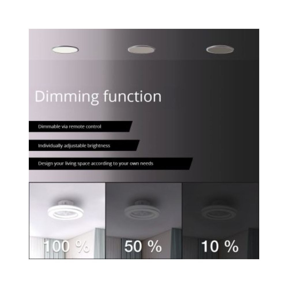 Brilliant Ventilateur de Plafond Mondello Blanc avec Télécommande