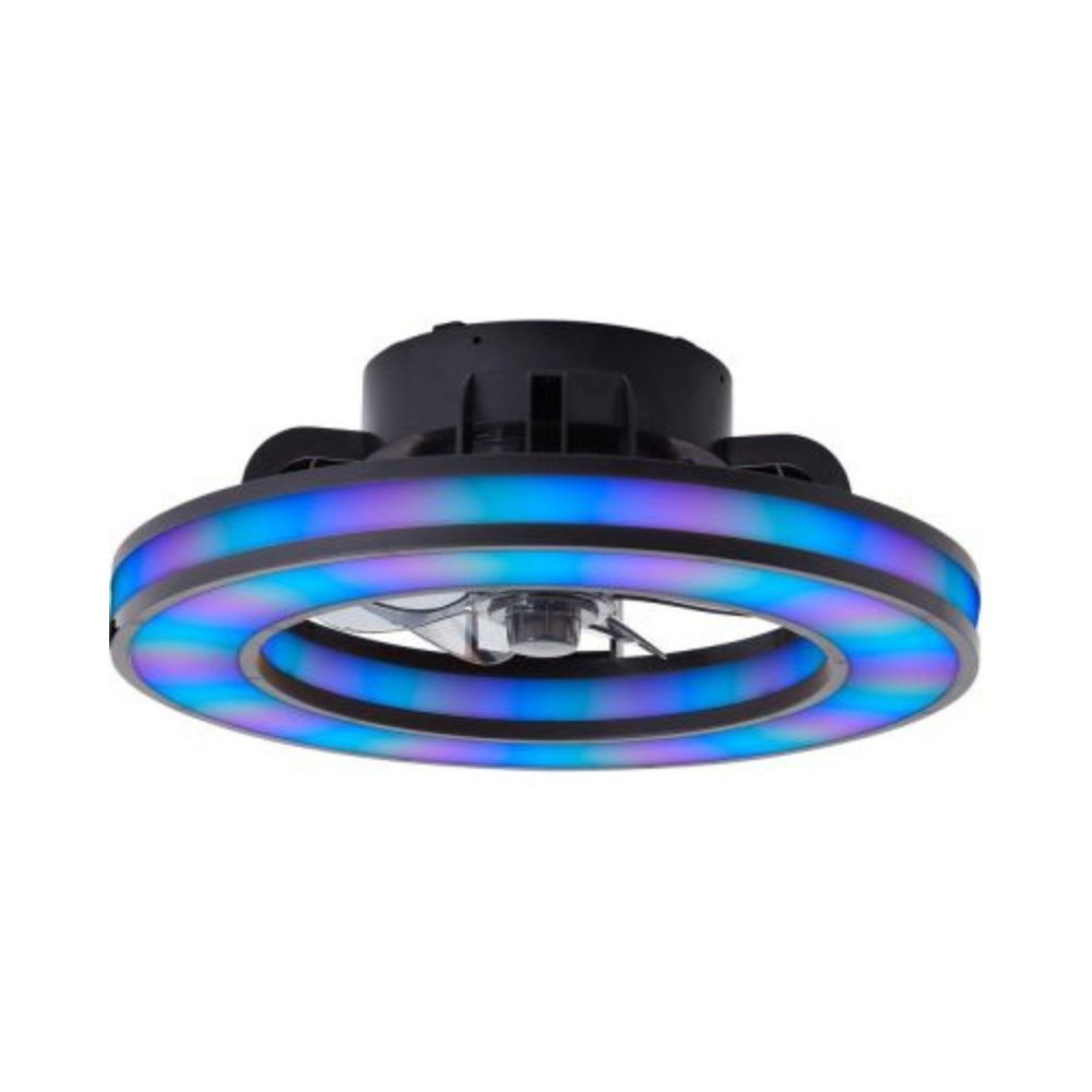 Brilliant Ventilateur de Plafond Mondello Noir avec Télécommande