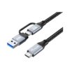 Câble Equip 128432 2-en-1 USB 3.2 Gen 2x2 - 20 Gbit/s - 100W - USB Type-C vers USB Type-C/A - 2,00 m