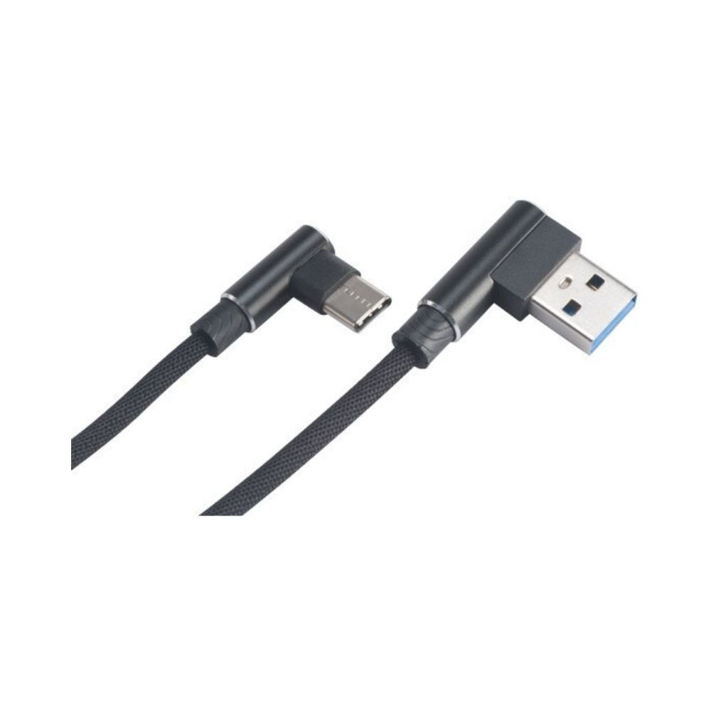 Câble USB Akasa USB-A vers USB-C coudé à 90° - 1,00 m - Noir - AK-CBUB39-10BK1 Câble USB Akasa USB-A vers USB-C coudé à 90° - 1,00 m - Noir - AK-CBUB39-10BK