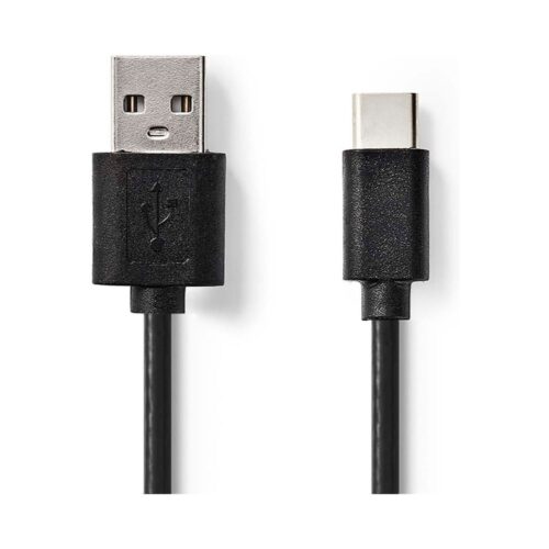 Câble USB Nedis USB-A mâle vers USB-C mâle - 2,00 m - Noir Câble USB Nedis USB-A mâle vers USB-C mâle - 2,00 m - Noir