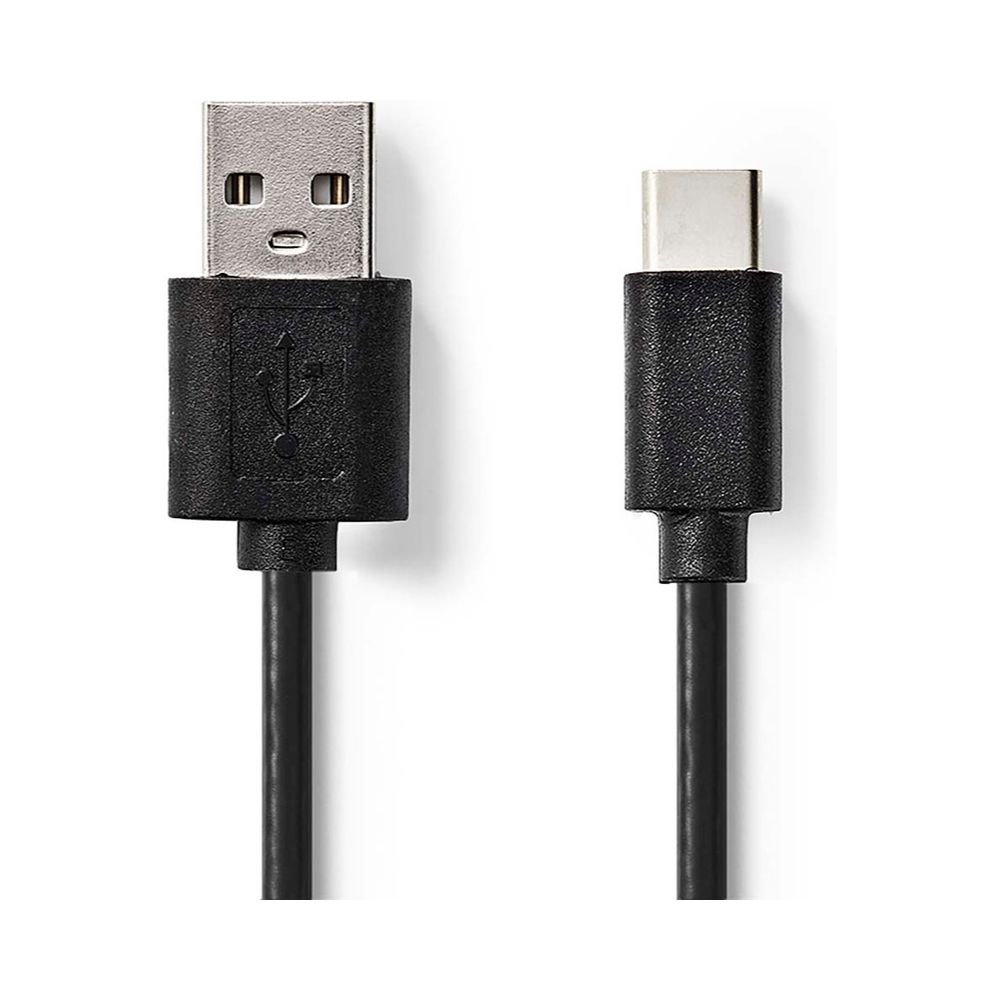 Câble USB Nedis USB-A mâle vers USB-C mâle - 2,00 m - Noir