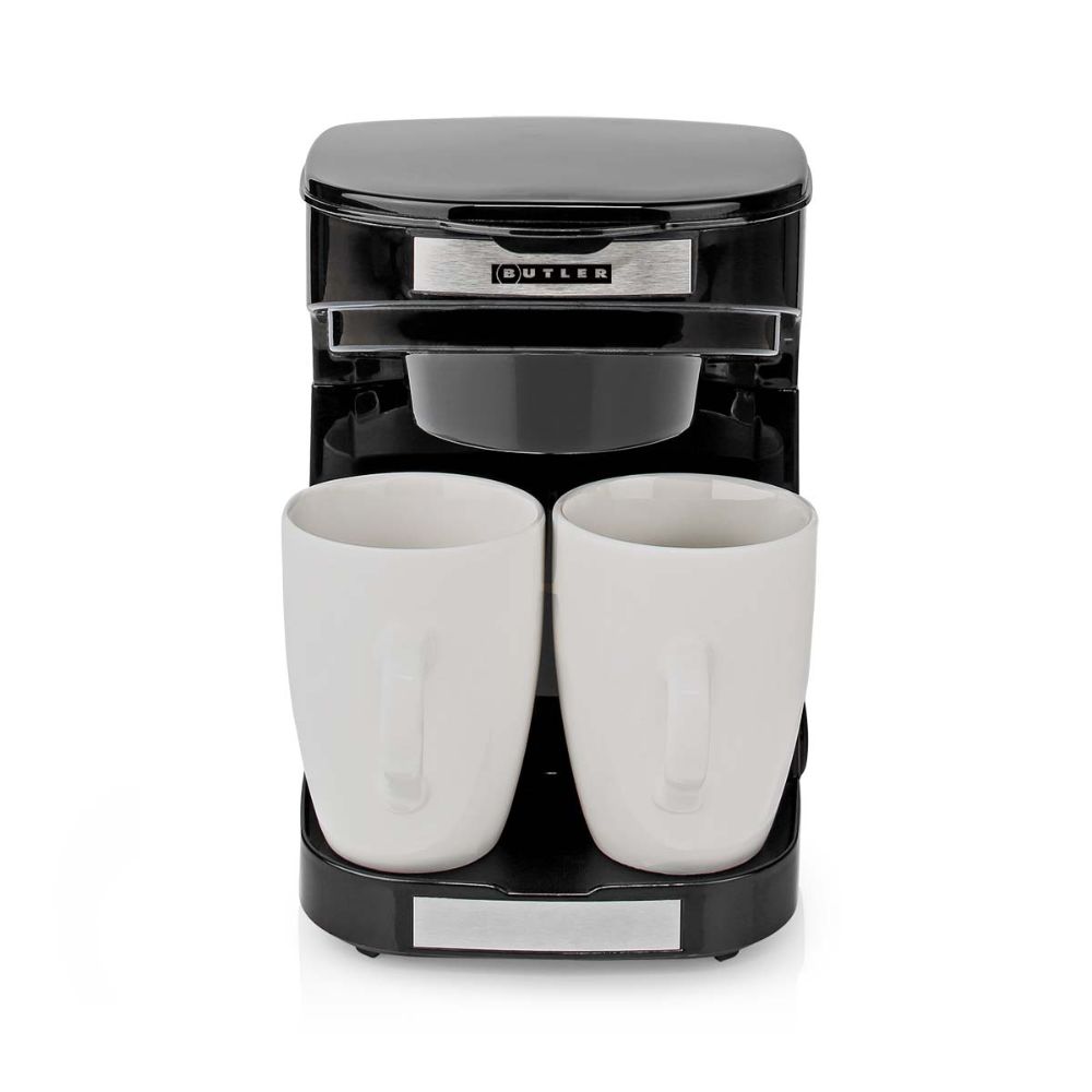 Cafetière Compacte Butler | 450 W | 2 Tasses en Porcelaine Incluses