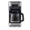 Cafetière Filtre Trebs 1,5L | Programmable 24h | 12 Tasses | Acier Inoxydable & Écran Tactile