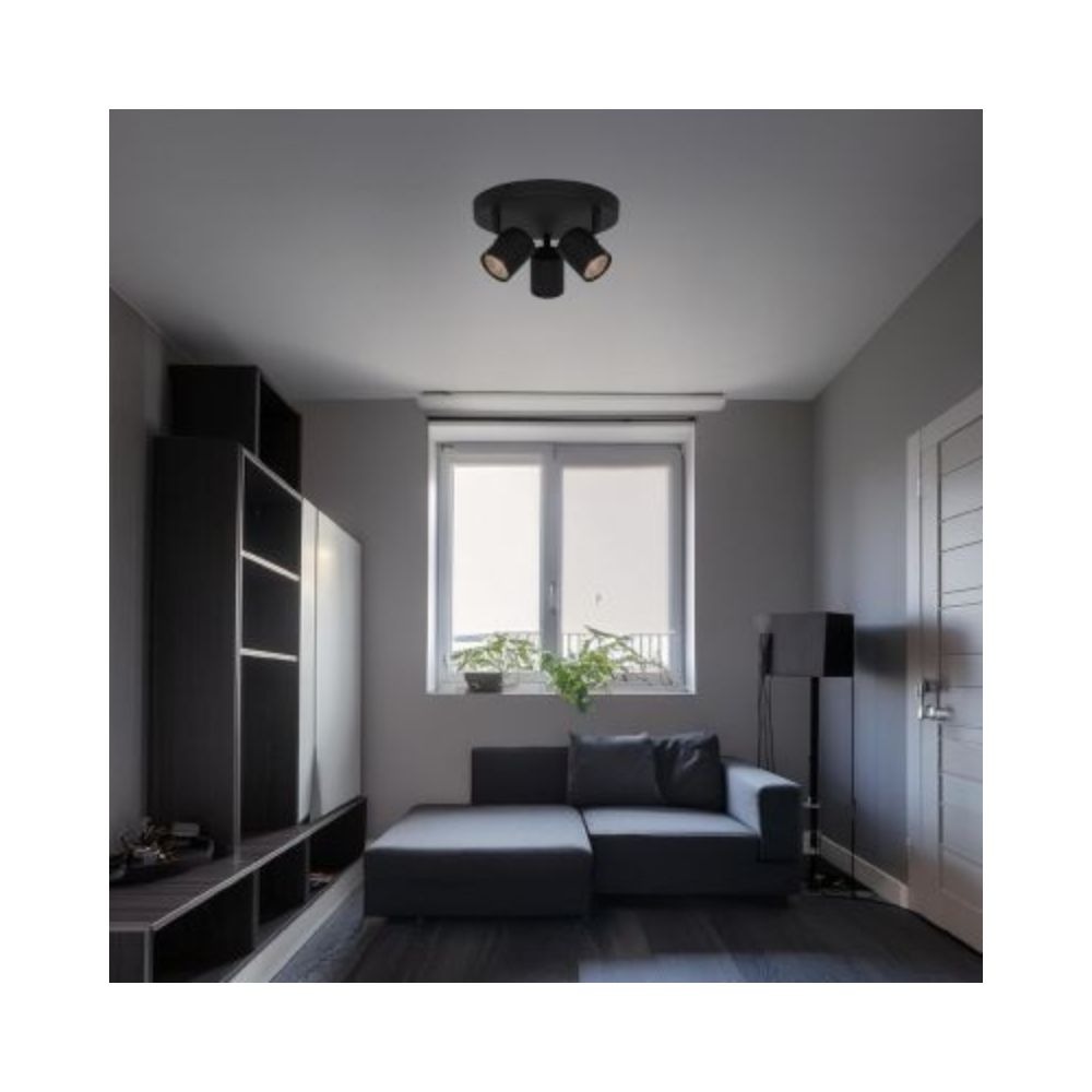 D'Lite Plafonnier Trop Métal Sablonneux Noir
