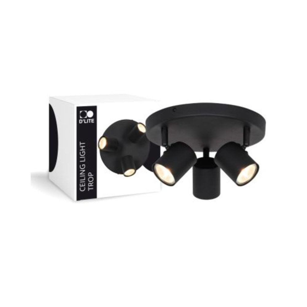 D'Lite Plafonnier Trop Métal Sablonneux Noir