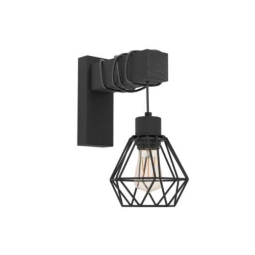 Eglo Applique Murale Townshend 5 Bois Noir Convient pour E27 Eglo Applique Murale Townshend 5 Bois Noir | Convient pour E27