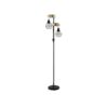 Eglo Lampadaires Salon Townshend 5 Acier Bois Noir | IP20 - Convient pour 2x E27