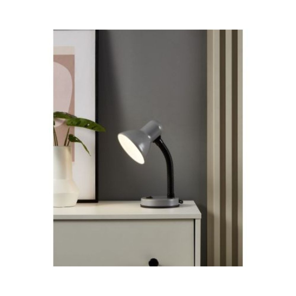 Eglo Lampe De Chevet Basic 1 Acier Argent IP20 - Pour 1x E271 Eglo Lampe De Chevet Basic 1 Acier Argent