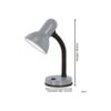 Eglo Lampe De Chevet Basic 1 Acier Argent IP20 - Pour 1x E272 Eglo Lampe De Chevet Basic 1 Acier Argent
