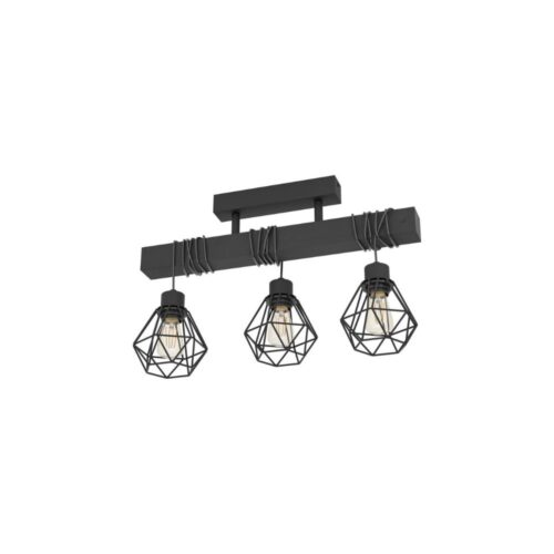 Eglo-Plafonnier-Townshend-5-Acier-Bois-Noir-IP20-Convient-pour-3x-E27-1-1.jpg Eglo Plafonnier Townshend 5 Acier Bois Noir | IP20 - Convient pour 3x E27