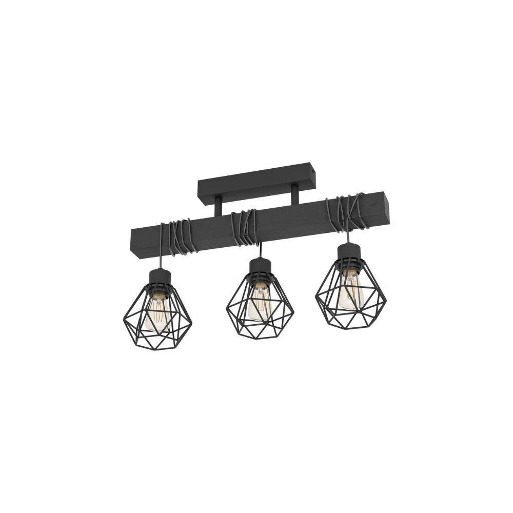 Eglo-Plafonnier-Townshend-5-Acier-Bois-Noir-IP20-Convient-pour-3x-E27-1-1.jpg Eglo Plafonnier Townshend 5 Acier Bois Noir | IP20 - Convient pour 3x E27