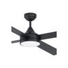 Eglo Plafonnier Ventilateur Trinidad Acier Noir - 19W - 2300lm - CCT (830-840-865) - IP204 Eglo Ventilateur de Plafond Trinidad Acier Noir