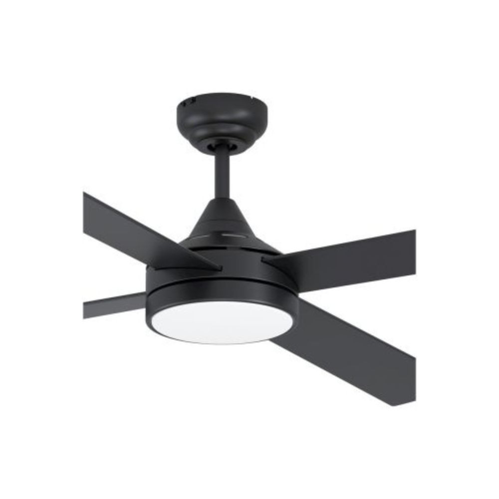 Eglo Plafonnier Ventilateur Trinidad Acier Noir - 19W - 2300lm - CCT (830-840-865) - IP204 Eglo Ventilateur de Plafond Trinidad Acier Noir