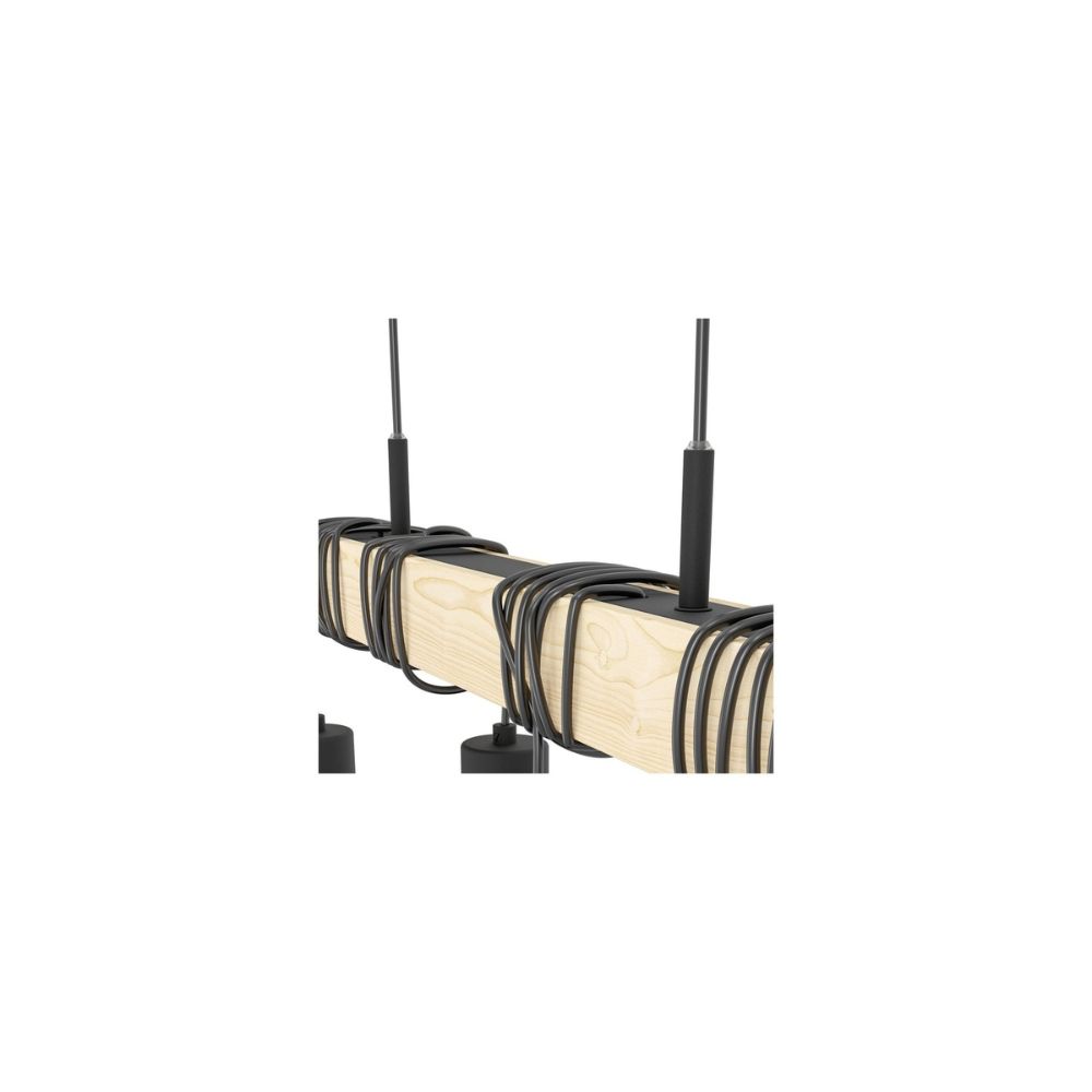 Eglo-Suspension-Luminaire-Townshend-5-Acier-Bois-Noir-IP20-Convient-pour-4x-E271-1.jpg Eglo Suspension Luminaire Townshend 5 Acier Bois Noir | IP20 - Convient pour 4x E27