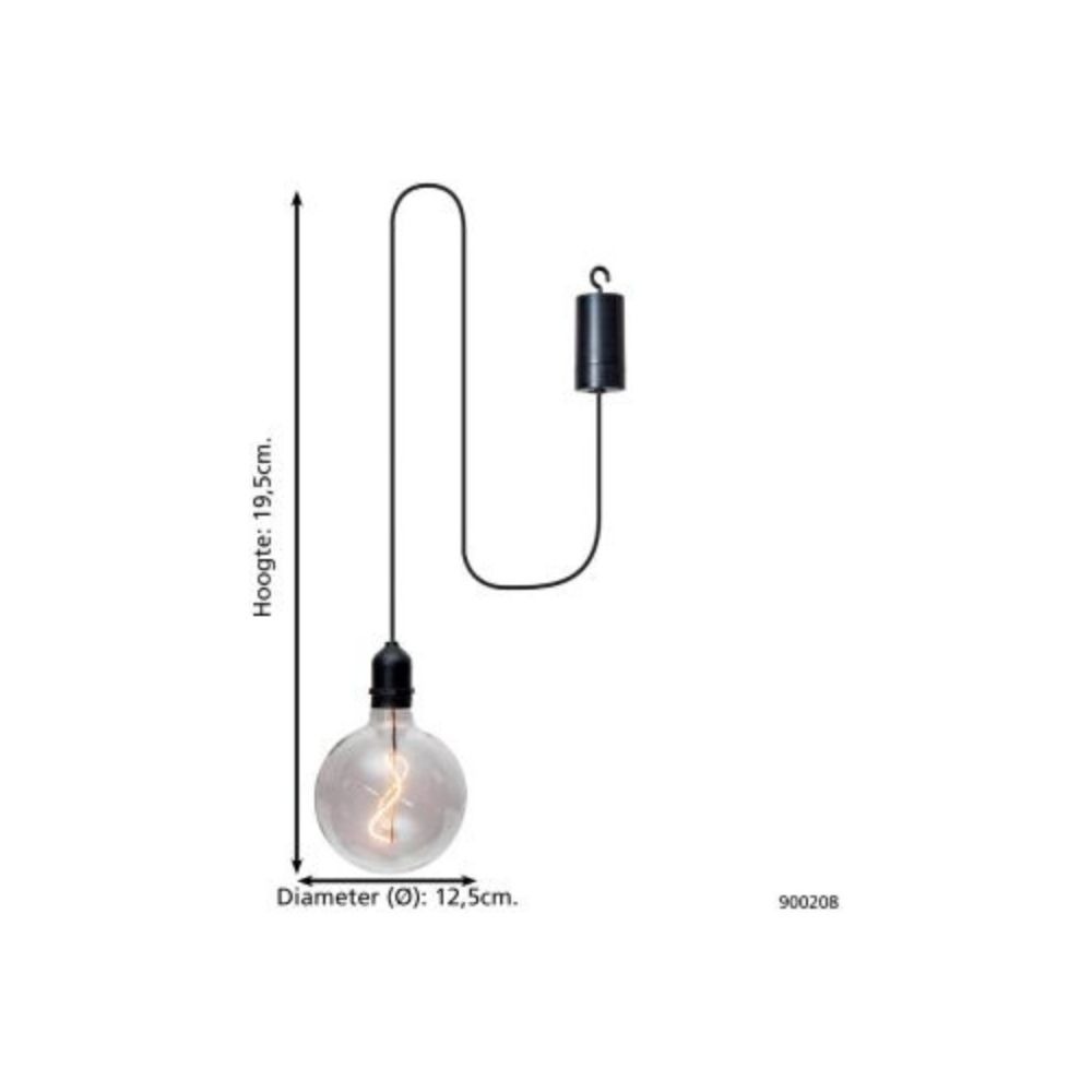 Eglo Suspension Luminaire Vignanello Noir 1 - LED 827 Blanc Très Chaud - IP44 - À Piles2 Eglo Suspension Extérieure Vignanello Noir à Piles