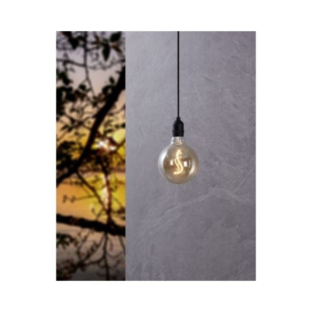 Eglo Suspension Luminaire Vignanello Noir - LED 827 Blanc Très Chaud - IP44 - À Piles1 Eglo Suspension Extérieure Vignanello Noir à Piles