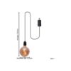 Eglo Suspension Luminaire Vignanello Noir - LED 827 Blanc Très Chaud - IP44 - À Piles2 Eglo Suspension Extérieure Vignanello Noir à Piles