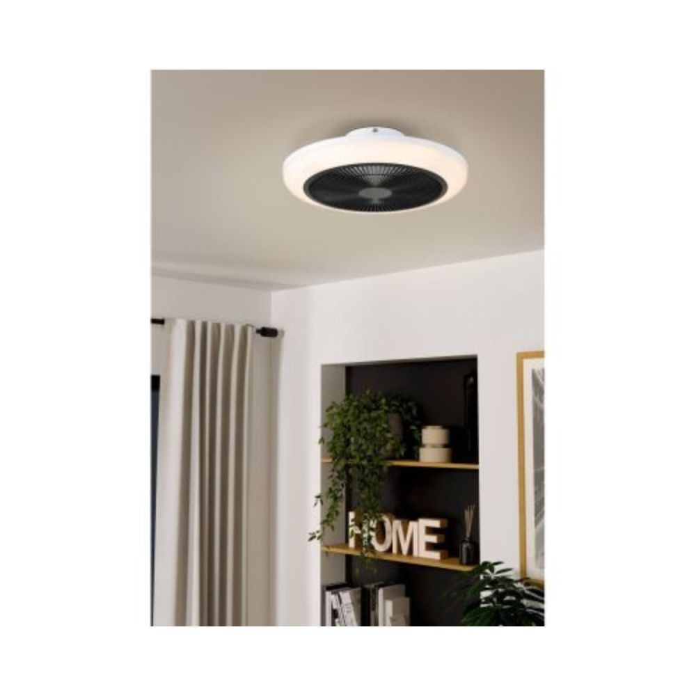 Eglo Ventilateur de Plafond Sayulita 1 Blanc et Noir Dimmable