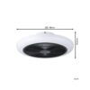 Eglo Ventilateur de Plafond Sayulita 1 Blanc et Noir Dimmable