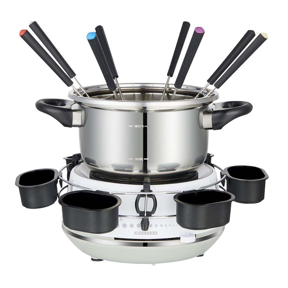 Fondue électrique 2L 1200W Acier inoxydable Blanc Melissa1 Fondue électrique 2L 1200W Acier inoxydable / Blanc Melissa