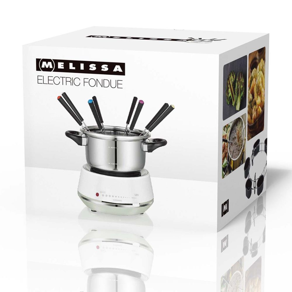 Fondue électrique 2L 1200W Acier inoxydable Blanc Melissa2 Fondue électrique 2L 1200W Acier inoxydable / Blanc Melissa