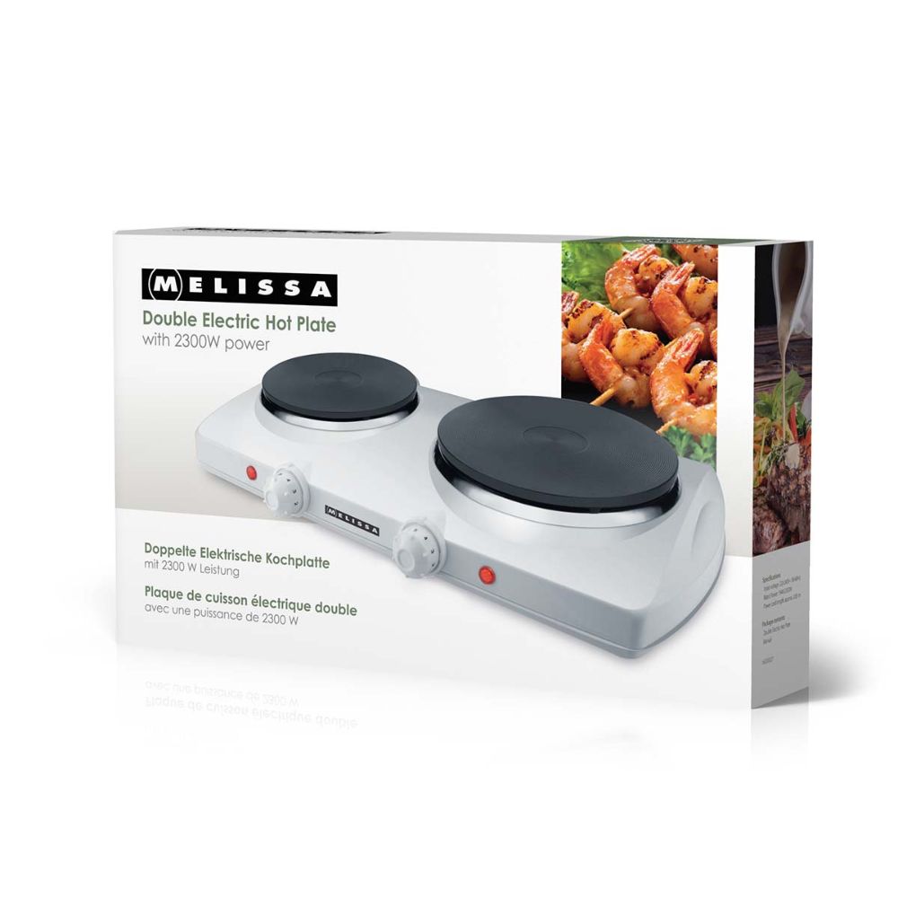 MELISSA Plaque chauffante électrique double 2300 W - Ø 18,5 cm + 15,5 cm