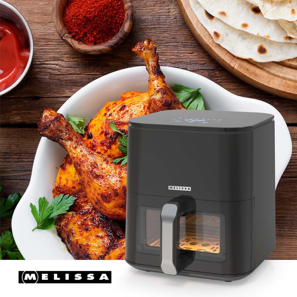 Melissa Air Fryer Numérique XL | 5 L | 8 Programmes | Fenêtre de Visualisation
