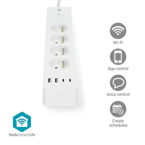 NEDIS SmartLife Multiprise Wi-Fi 3680 W - 4 Prises + 2 USB-A + 2 USB-C NEDIS SmartLife Multiprise Wi-Fi 3680 W - 4 Prises + 2 USB-A + 2 USB-C