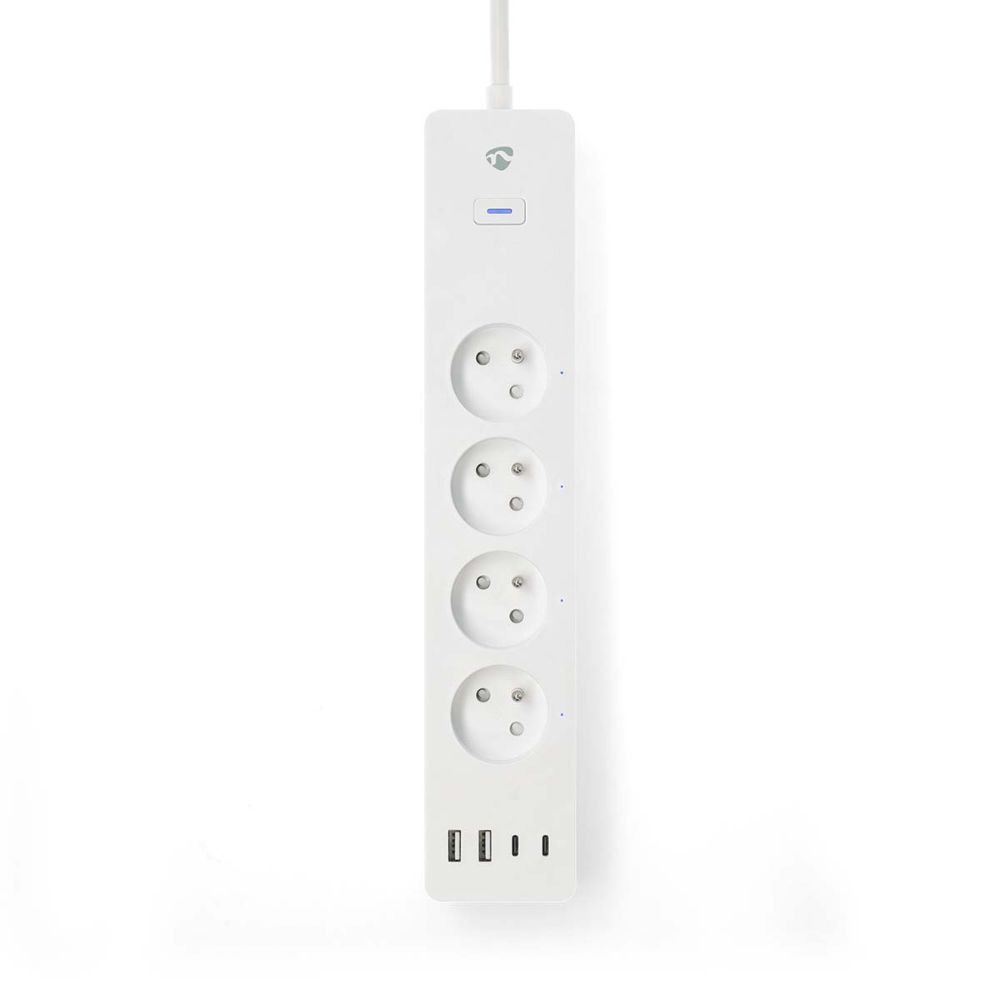 NEDIS SmartLife Multiprise Wi-Fi 3680 W - 4 Prises + 2 USB-A + 2 USB-C2 NEDIS SmartLife Multiprise Wi-Fi 3680 W - 4 Prises + 2 USB-A + 2 USB-C