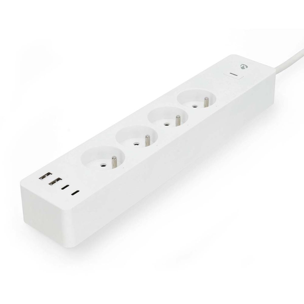 NEDIS SmartLife Multiprise Wi-Fi 3680 W - 4 Prises + 2 USB-A + 2 USB-C3 NEDIS SmartLife Multiprise Wi-Fi 3680 W - 4 Prises + 2 USB-A + 2 USB-C