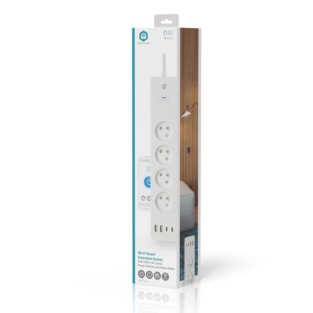 NEDIS SmartLife Multiprise Wi-Fi 3680 W - 4 Prises + 2 USB-A + 2 USB-C6 NEDIS SmartLife Multiprise Wi-Fi 3680 W - 4 Prises + 2 USB-A + 2 USB-C