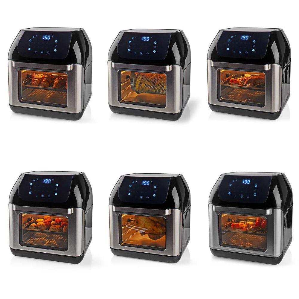 Nedis Four Multifonction 9-en-1 Air Fryer 12 L 1500W 9 Programmes Prédéfinis Sans PFAS7 Nedis Four Multifonction 9-en-1 | Air Fryer 12 L | 1500W | 9 Programmes Prédéfinis | Sans PFAS