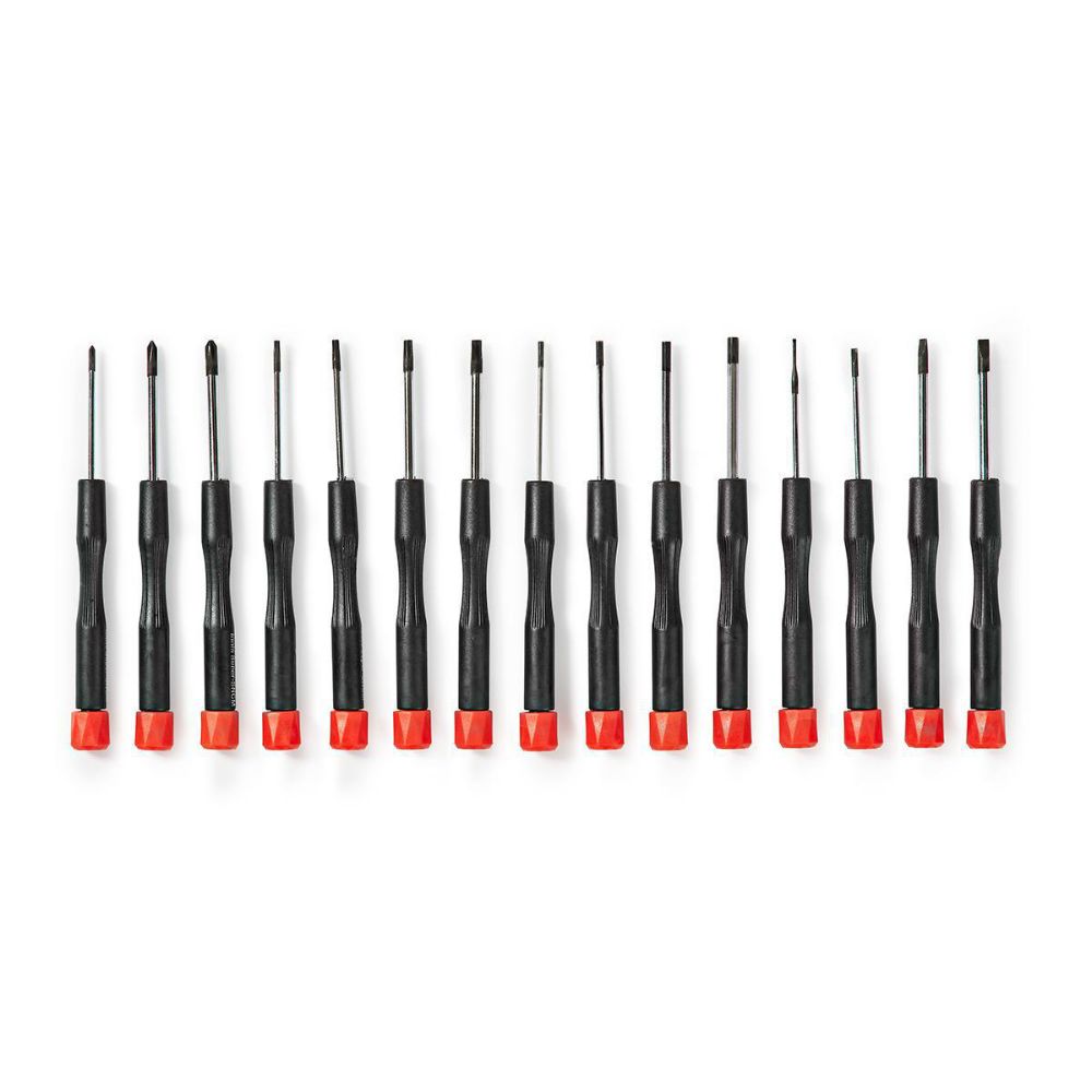 Nedis Kit de Tournevis de Précision | 15 Pièces - PH / Flat / Hex / TX
