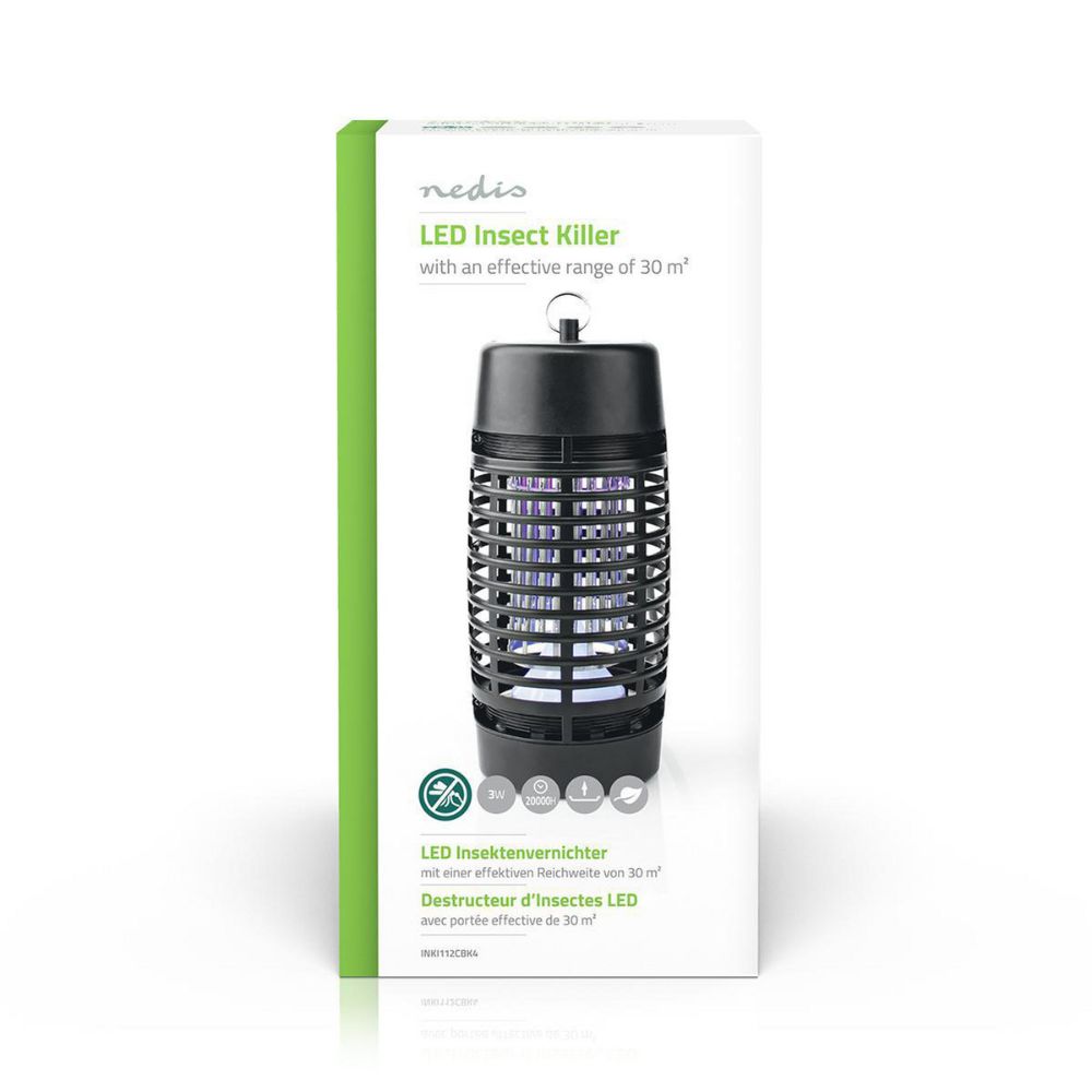 Nedis Lumière Piège à Mouches LED 3W | Portée 30 m²