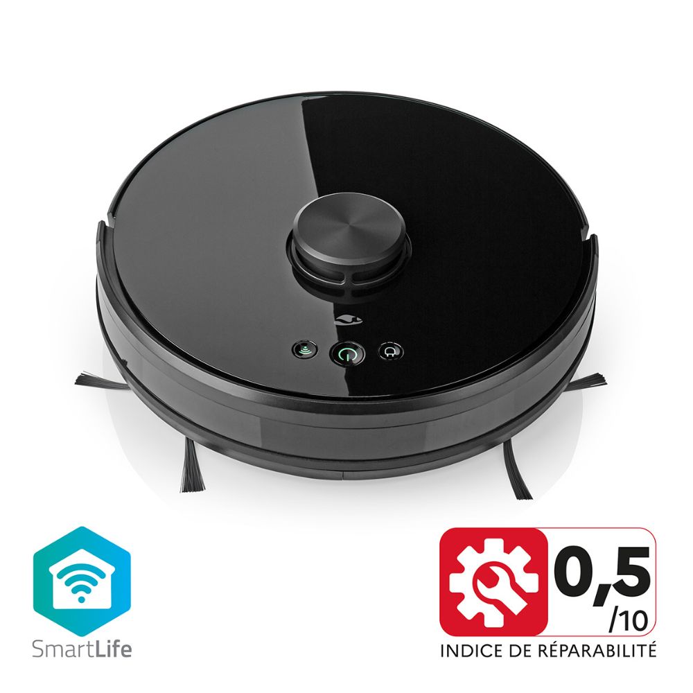 Nedis SmartLife Aspirateur Robot 3-en-1 | Balaye, Aspire et Lave - Navigation LiDAR - WiFi