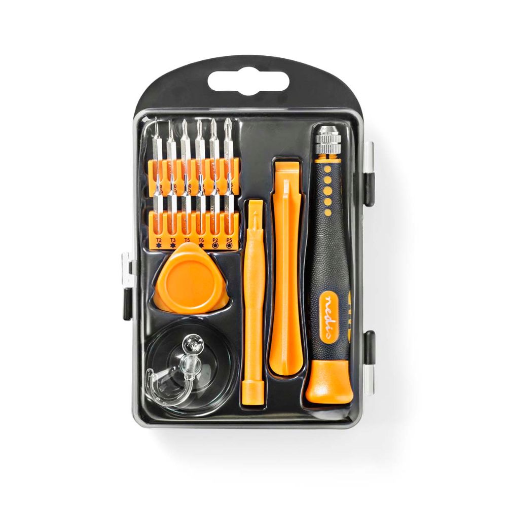 Nedis Trousse à Outils pour PC, Smartphone et Tablette | 17-en-1 - ABS & Métal