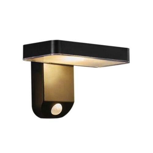 Nordlux Solar Applique Murale Rica Carré Noir 4.5W - 450lm - 830 Blanc Chaud - Détecteur Nordlux Applique Murale Solaire Rica Carré Noir avec Détecteur