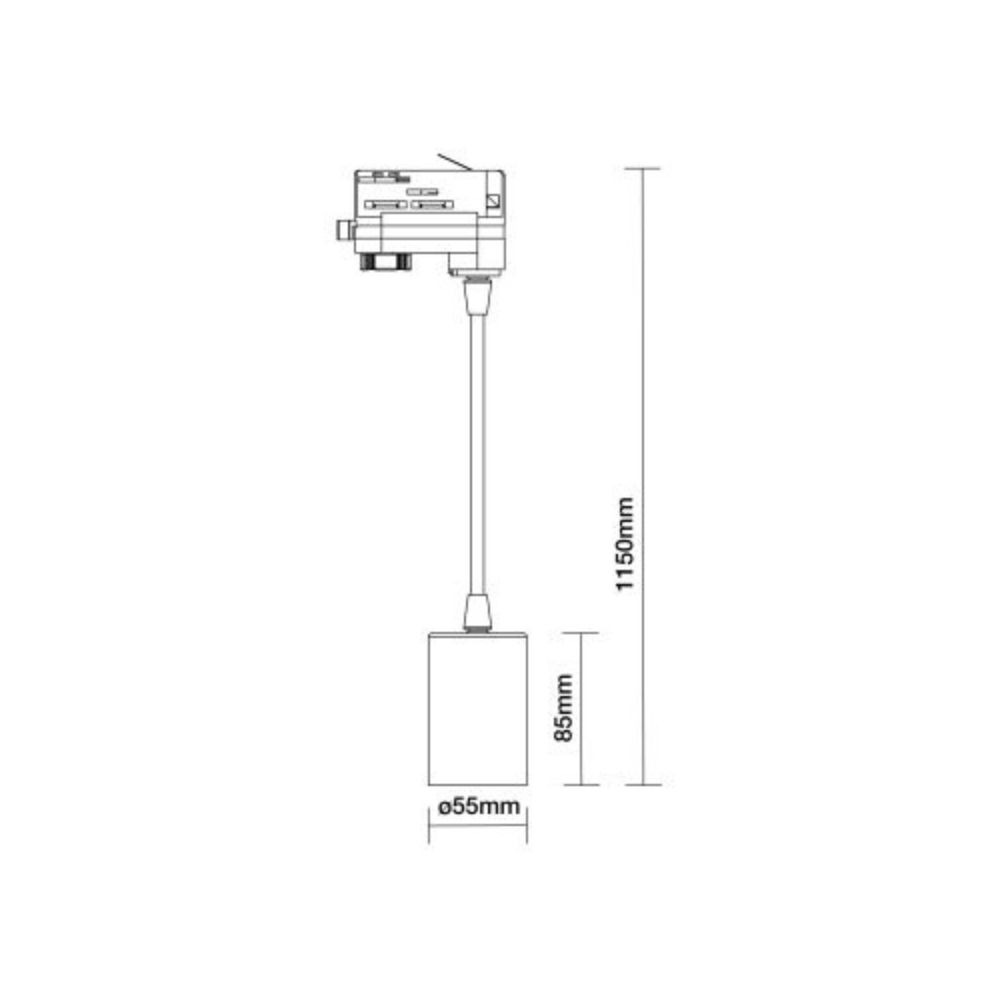 Noxion Spot sur Rail 3 Phases Blanc pour Ampoule GU10