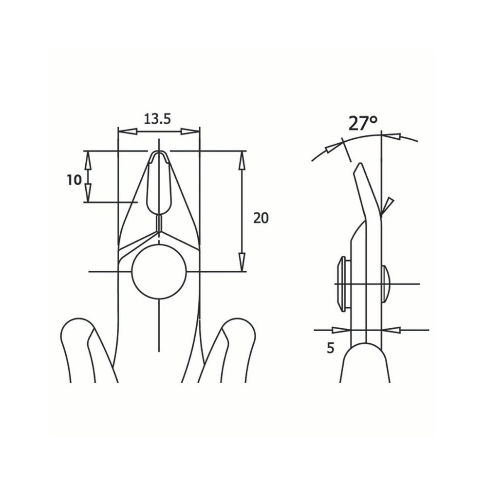 Piergiacomi Pince Coupante de Précision 138 mm Capacité 16 AWG - Acier 2,5 mm1 Piergiacomi Pince Coupante de Précision 138 mm | Capacité 16 AWG - Acier 2,5 mm