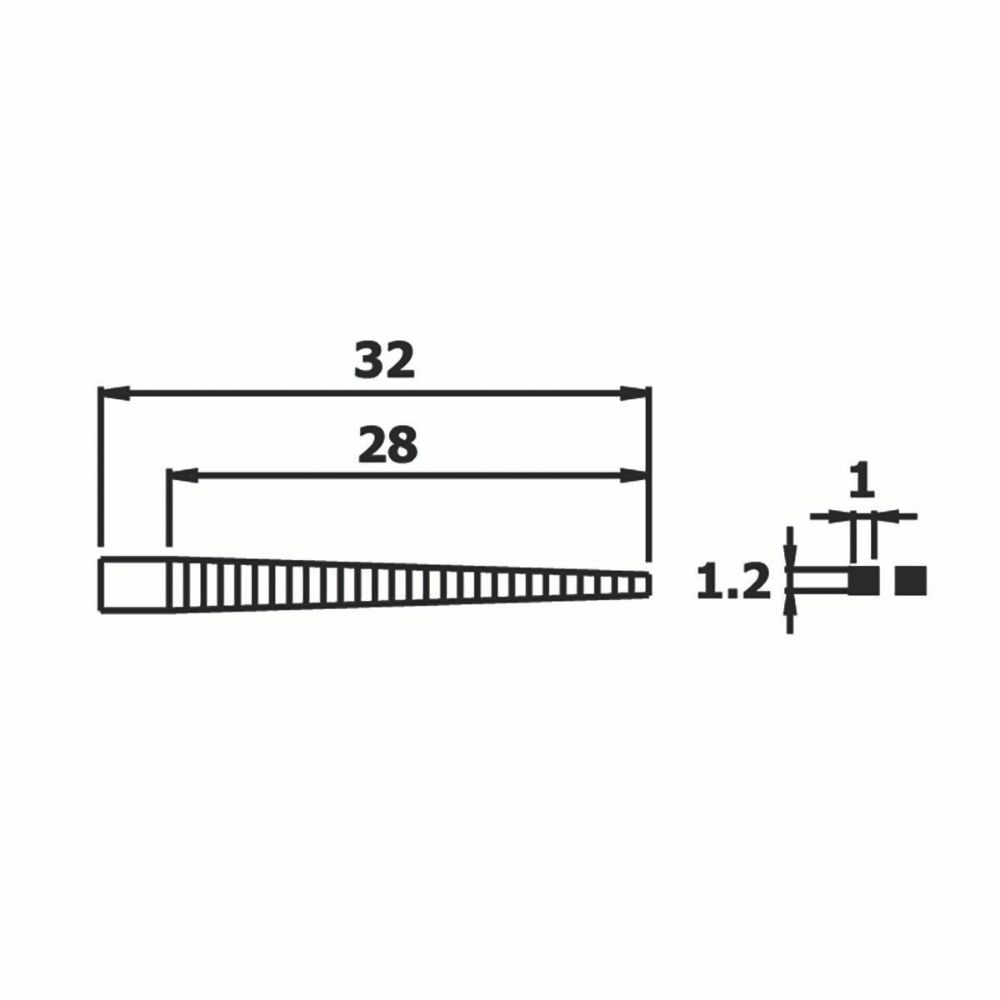 Piergiacomi Pince à Bec Effilé PN 2005 | Longs Mors Dentés - 160 mm - Acier 3 mm