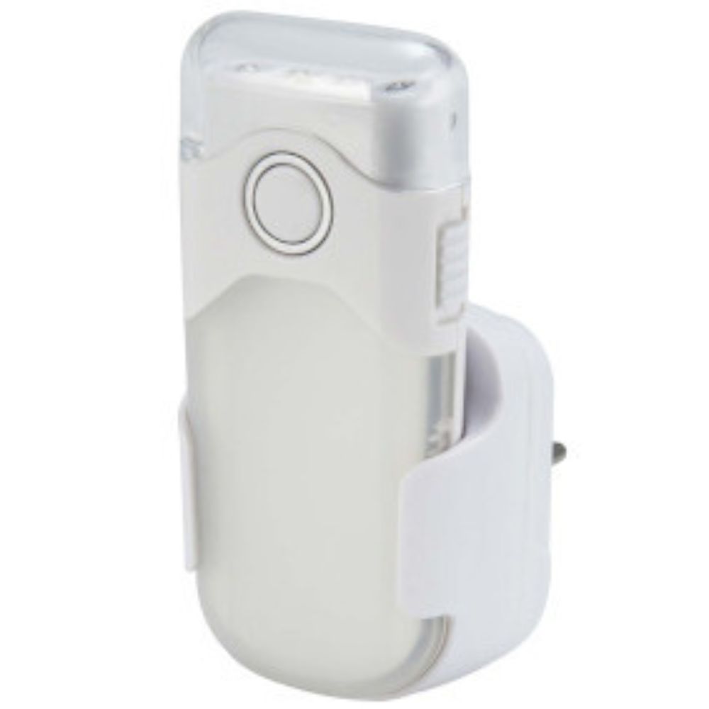 ALECTO Lampe de poche LED rechargeable et veilleuse automatique - Induction - Éclairage d'urgence - Blanc